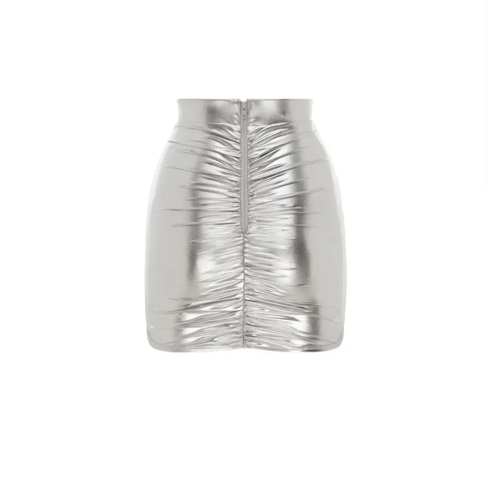 Alex Perry Riley Skirt Silver